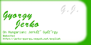 gyorgy jerko business card